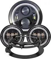 Motorcycle Headlight For Touring For Street Glide For Road King Electra Glide For Ultra For Classic 7 Inch LED Headlights+4.5 Inch Fog Light Motorcycle Headlamp Kit
