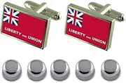 [Select Gifts] Shirt Dress Studs Taunton City USA Flag Cufflinks