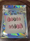 Pink Cow Print Press-on Nails