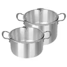 Stainless Steel 28cm 32cm Casserole With Lid Induction Cookware