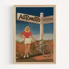 Automoto St. Etienne Bicycle 1929 Retro Vintage Poster Print