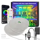 Outdoor LED Strip Light RGB Waterproof Flexible Tape Ribbon with Music Sycn Blue
