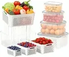 OKAM Fruit Storage Containers for Fridge Set of 5 - Air-Tight, Bpa-Free, Incl...