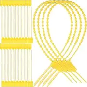 DIYEAH 100Pcs Tamper Seals Zip Ties Tie Locks for Secure Transport and Storage for Luggage Boxes and Labeling