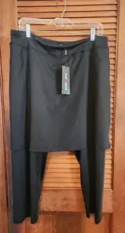 NWT JACK SMITH Athletic Skirt Capri Legging 4 pockets Gym Golf Running Women 2XL