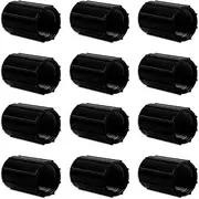12 Pcs 1/2 Inch Female Threaded PVC Fitting Black Female Adapter Pipe Fittings Drip Irrigation System for Irrigation Pipes Riser Extension (Black)
