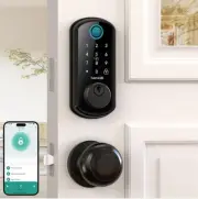 Hornbill Black Smart Keyless Finger Entry Door Lock A4-BF, Y4-BF Bluetooth Wi-Fi