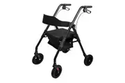 Orthonica Foldable Mobility Steel Rollator 136kg Max Capacity Black