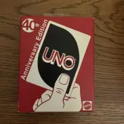 Uno 40th Anniversary Edition Card Game 2010 Mattel Retro