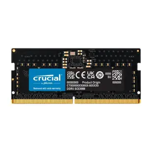 【Crucial 美光】DDR5 4800 8GB 筆電記憶體