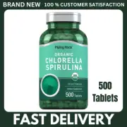Chlorella Spirulina Organic – 500 Vegetarian Tablets, Non-GMO, Gluten-Free
