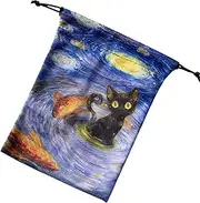 Misaakoeq Tarot Bags Pouches - 13x18cm Drawstring Dice Holder Storage - Deck Protective Case, Jewelry Carrying Pouch for Tarot Enthusiasts Hand