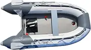BRIS 2.5M Inflatable Boat Inflatable Pontoon Dinghy Raft Boat with Air-Deck Floor