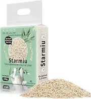 Mixed Tofu Cat Litter Clumping, Tofu Litter with Bentonite, Natural, Flushable, Lightweight, Dust-Free, Low Tracking Odor Control 2.5KG x 1Bag
