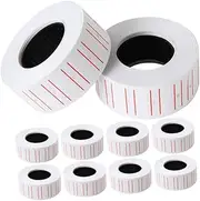 Angoily 10 Rolls Pricing Labels Strong Adhesive Blank Stickers for Retail Smooth Printing Stickers for Easy Price Marking Grocery Stores and Offices