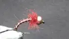 1 DOZEN RED WINE GOLD RIBBED TUNGSTEN HEAD NYMPHS FOR FLY FISHING-TUNG-312