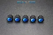 5 PCS ROUND ON OFF ROCKER SWITCH MINI TOGGLE BLUE LED 3/4 MOUNT HOLE EC-1217BL