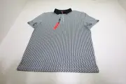 New Redvanly Golf Pattern Polo Mens Size Medium Black/White Regular 999F