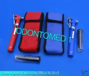 Pro Physician 2.5V Halogen Light FiberOptic Otoscope Diagnost Blue & Red