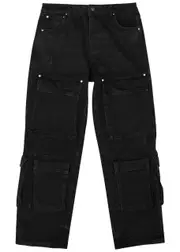 Represent R3CA Straight-leg Cargo Jeans - Black - 32 (W32 / M) 32 (W32 / M)