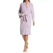 NWT N BY NATORI Nirvana Brushed Terry Royal Purple Robe Size Medium M