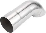 X AUTOHAUX 3" ID Inlet Turn Down Exhaust Tip 9" Inch 230mm Overall Length Silver Tone T304 Stainless Steel 3" Outlet OD Tailpipe Tip Surface Polishing Mandrel Bend Elbow Tube