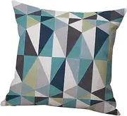 PRETYZOOM 1Pc Linen Geometric Pattern Pillow Case Decorative Cushion Cover for Sofa Couch Bed Chair Stylish Home Decor Style