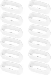 [T Tersely] 12 Pack 20mm Loops Fastener Ring for Garmin Vivoactive 6/5/3 Band,SQ 2,Forerunner 245 645/ Fitbit Versa 1 2 3 SE Lite Sense Strap, Replacement Secure Rings for Fenix 6S 5S Bands Holder Loop