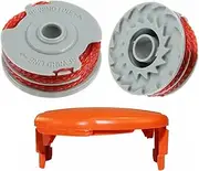 Trimmer Spool and Line for Flymo Contour 500 Power Plus 500 & 500XT (1 x Spool Cover Cap + for 2 x Spools)