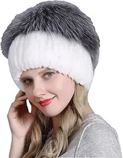 [keusyoi] Fur Hat Thick Warm Women Winter Russian Hat Ladies Earflap Ski Cap Beanie Hat Female Knitted Skullies Beanies