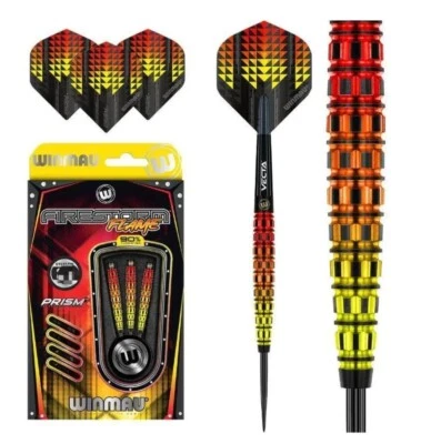 Winmau Firestorm Flame Tapered 90% Tungsten Steel Tip Darts 23g