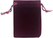 Puppy Concepts Wine Red Velvet Pouch Drawstring Bags Wedding Favours Gift Party Jewellery Packing (Wine Red 9 x 12 cm 50 pcs)