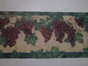 VINTAGE Grapevines Grapes Kitchen Wallpaper Wall Border Seabrook CTC254B