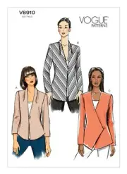 VOGUE SEWING PATTERN 8910 MISSES 6-14 EASY SEMI-FITTED LINED JACKET IN 3 STYLES