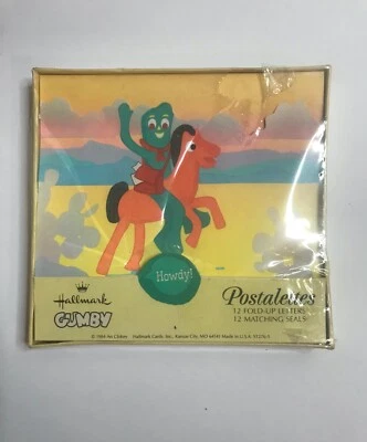 Vintage Clokey Gumby and Pokey Hallmark Postalettes Ephemera NOS 1984