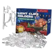 Holiday Light Clips [Set of 200] Christmas Light Clips, Outdoor Light Clips -