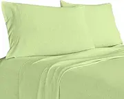 Brooklyn Flat Jersey Knit Sheet Set, Sage, Queen