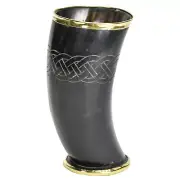 Norse Viking The Hooded Raven Tankard Ceremonial Drinking Horn Cup / Mug