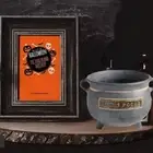 Resin Witches Cauldron Serving Bowls with Spoon Snack Tray Christmas