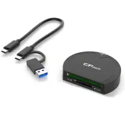For CFast 2.0/SD Card Reader USB 3.2 GEN2 10Gbps Data Card Adapter Plug&Play