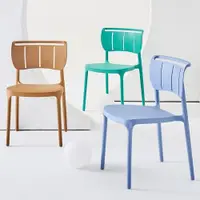 在飛比找ETMall東森購物網優惠-塑料椅子加厚簡約休閑靠背家用餐椅簡易一體成型北歐書桌辦公椅子
