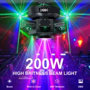 6 Arm Bee Eyes RGBW Disco DJ Party Laser Light Stage Sound Activated Strobe Lamp