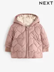 Pink Hearts Quilted Baby Coat (0mths-2yrs) (K91446) | $22 - $24