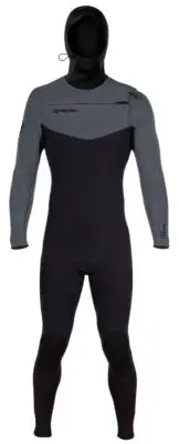 5/4mm Hyperflex VYRL Hooded Front Zip GBS Fullsuit - Black/Grey