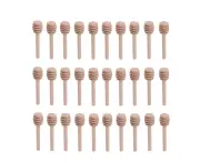 30 Pcs 8cm Mini Wooden Honey Sticks Honey Clip Honey Spoon Honey Stick for Honey Jar