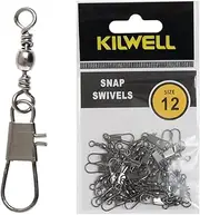 Kilwell Snap Swivels Black Size 12 4-6kg Qty 30