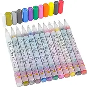 Générique Nail Painting Pens, 12-Color Waterproof Acrylic Nail Drawing Pens, Refined Nails Embellishment, 0.5 mm Toes Top Drawings Markers, Graffiti Set for Thin Detail, 5.31 x 4.72 x 0.51 inches