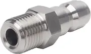 Pressure Washer Adapter 1/4 Inch Male Fitting Quick Connect Stainless Steel Coupler For Pressure Washer Outlet, C