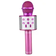 Bluetooth Wireless Microphone Handheld Karaoke Mic Usb Ktv Player Bluetooth Speaker Record Music Microphones Pink