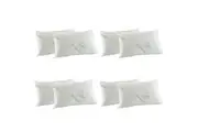 4x 2pc Royal Comfort Bamboo Covered Memory Foam Bedding Pillow 56x36cm White